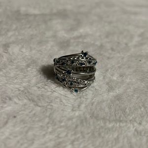 Fashion Costume Jewelry Rhinestone Stretch Band Ring